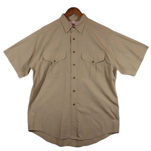 Filson Feather Cloth Shirt Tan Khaki Camp Safari Outdoors L
